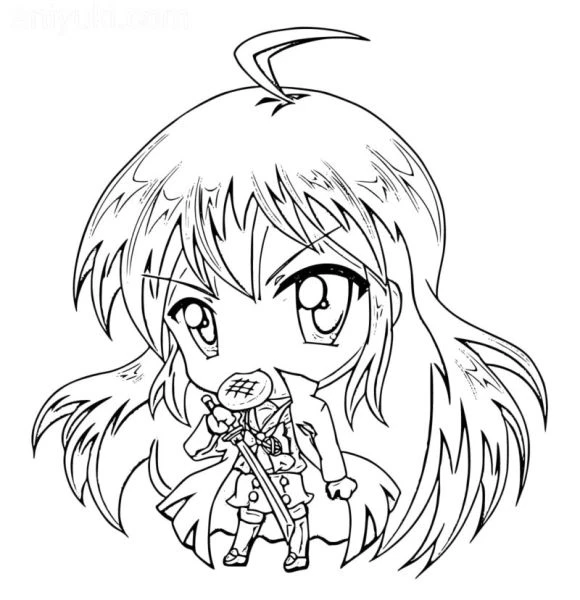 ảnh chibi không màu 08