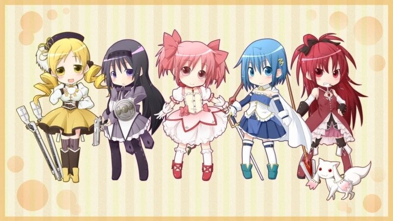 chibi ảnh anime nhóm 5 người nữ 35