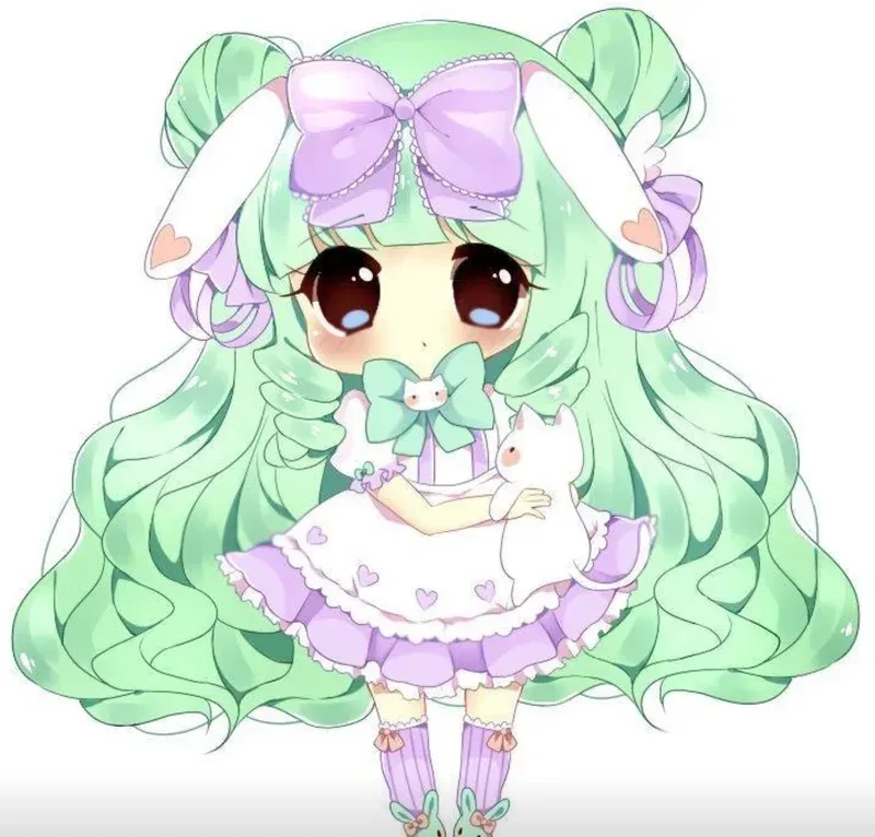 chibi thỏ cute 14