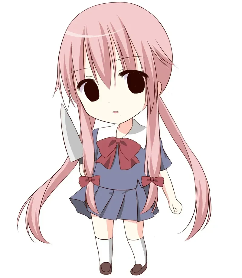 Hình ảnh chibi nữ cute màu hồng 03