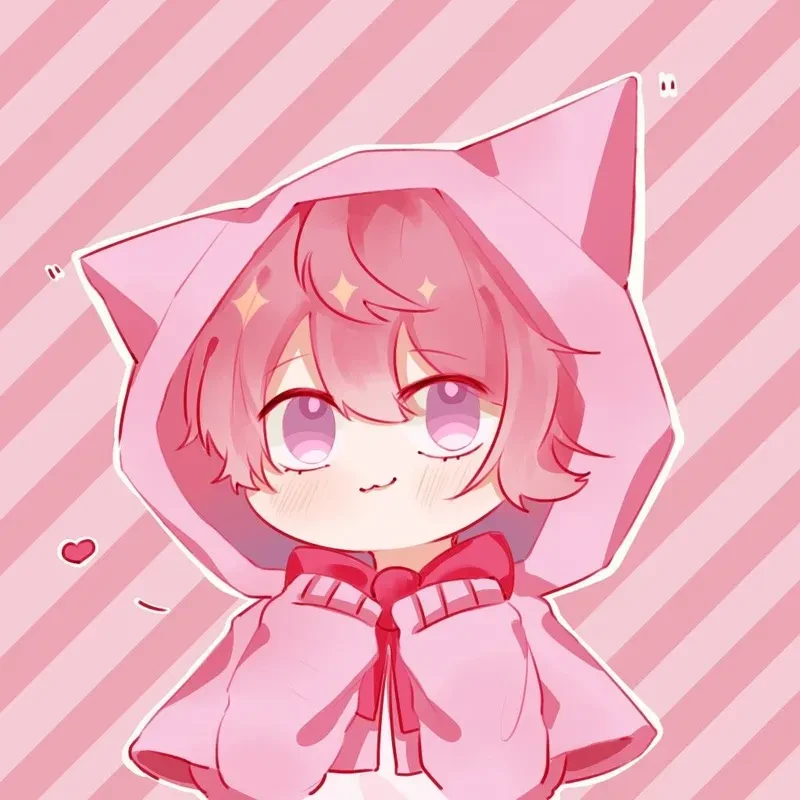 Hình ảnh chibi nữ cute màu hồng 10