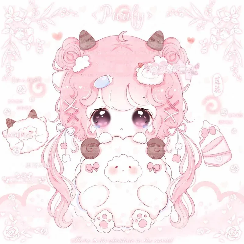 Hình ảnh chibi nữ cute màu hồng 13