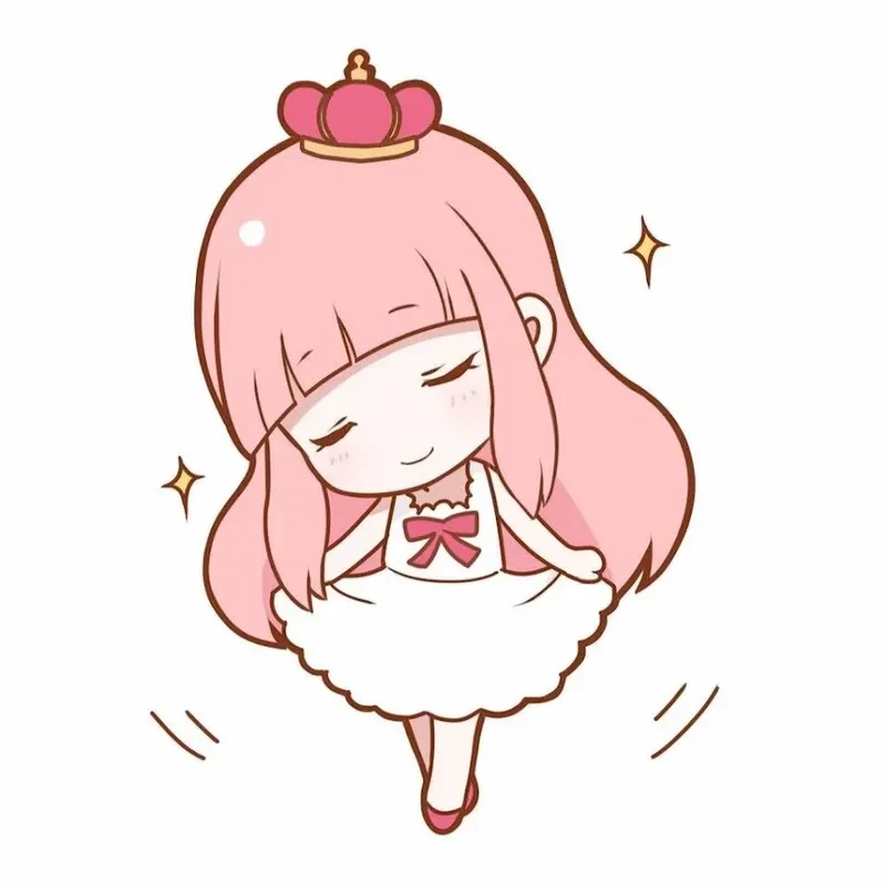 Hình ảnh chibi nữ cute màu hồng 24
