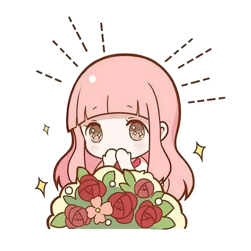 Hình ảnh chibi nữ cute màu hồng 25