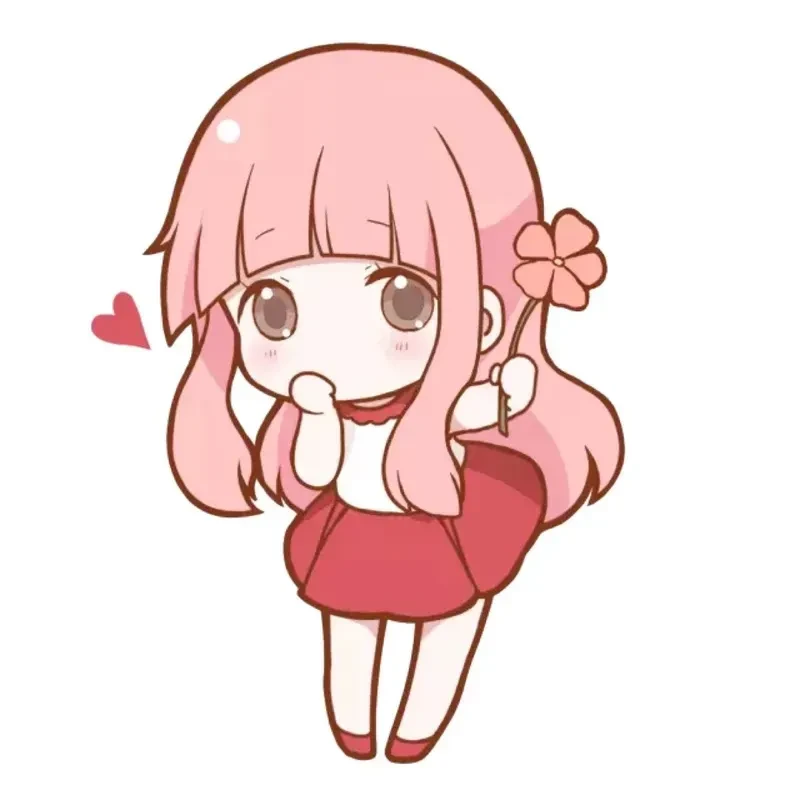 Hình ảnh chibi nữ cute màu hồng 29