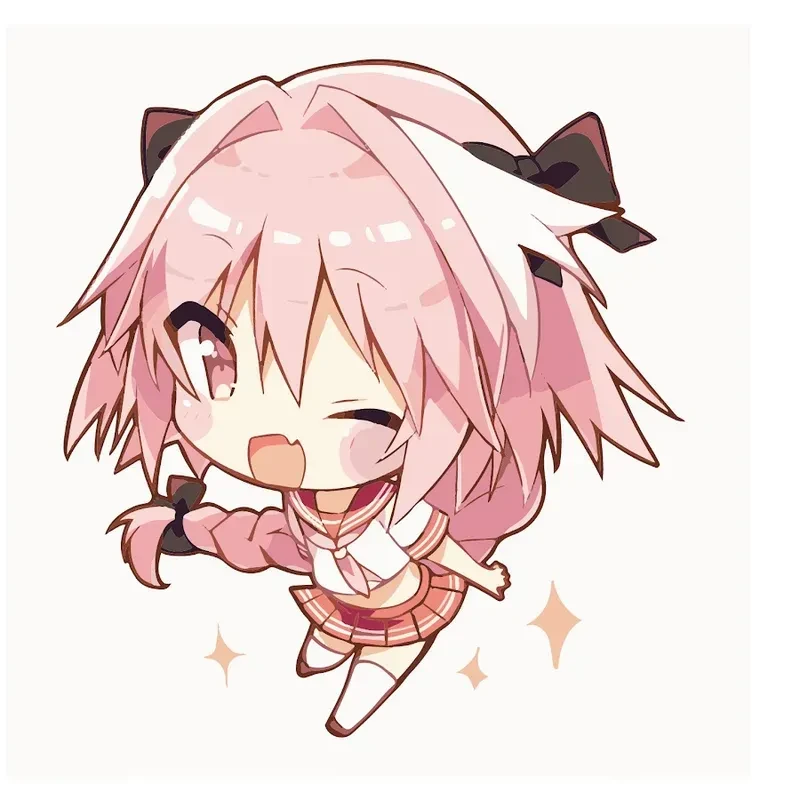 Hình ảnh chibi nữ cute màu hồng 35