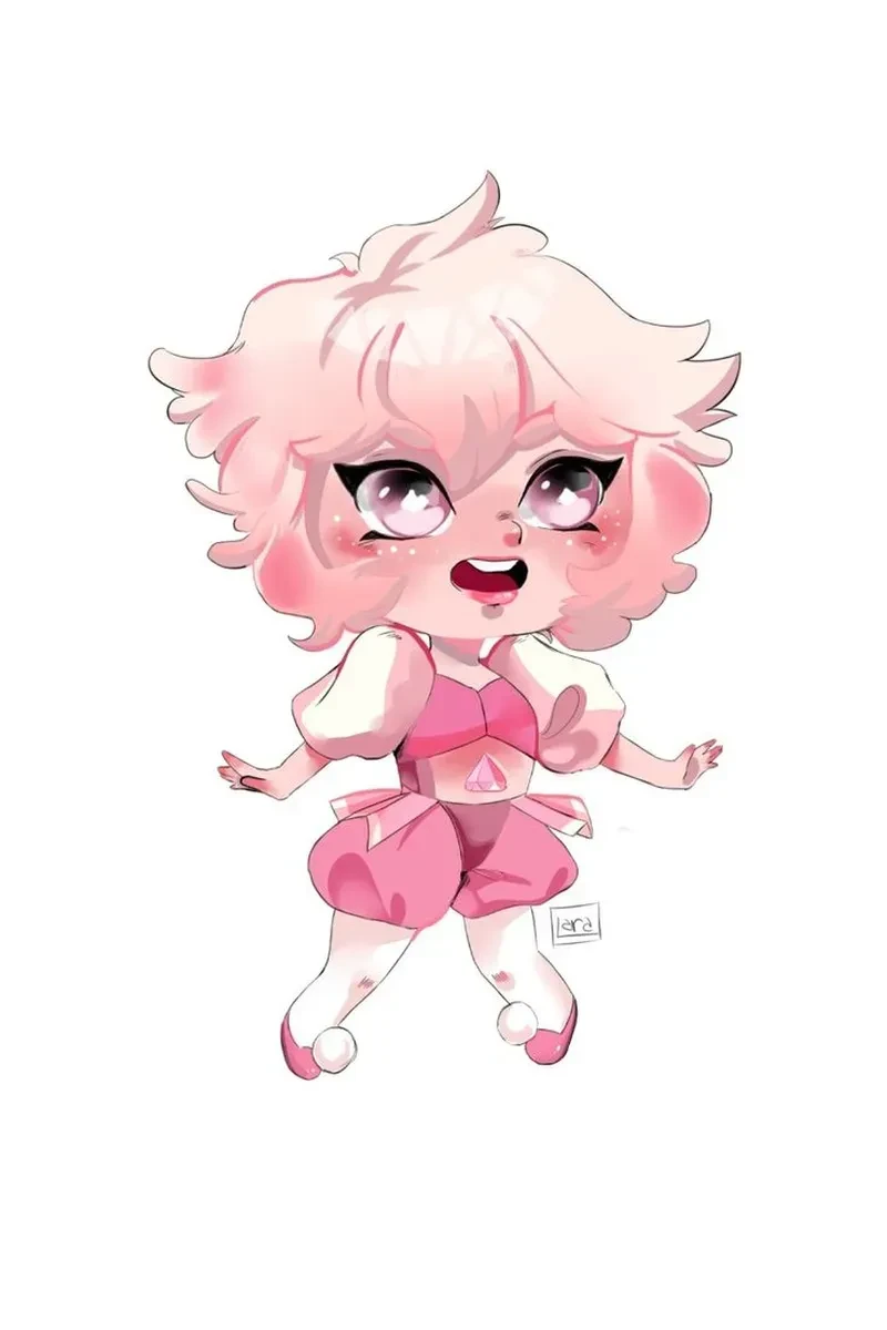 Hình ảnh chibi nữ cute màu hồng 37