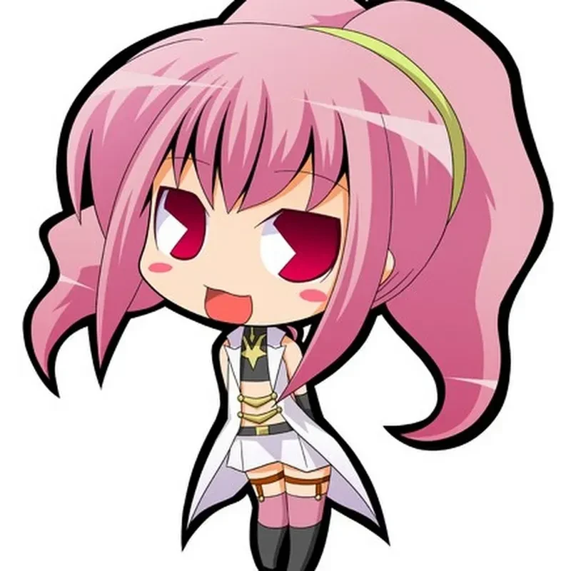 Hình ảnh chibi nữ cute màu hồng 38