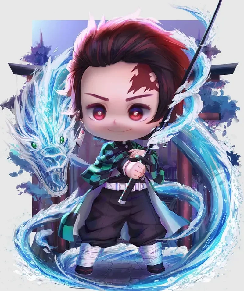 hình ảnh tanjiro chibi 38