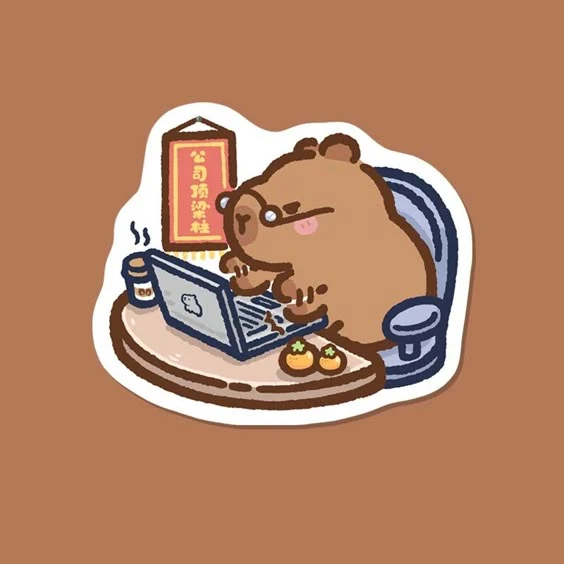 sticker capybara 07