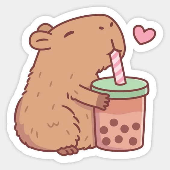 sticker capybara 12