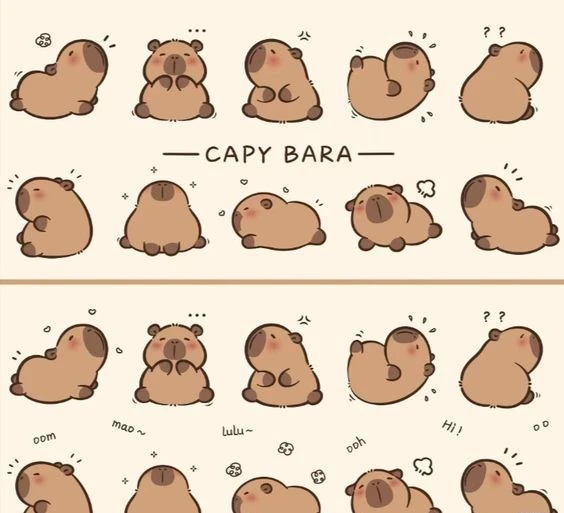 sticker capybara 13