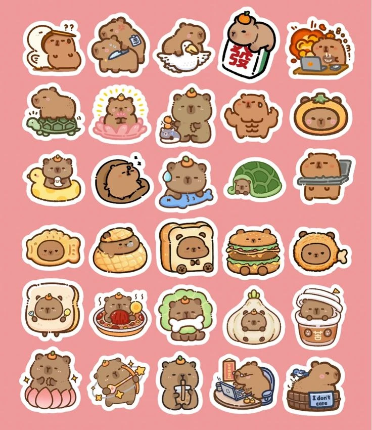 sticker capybara 18