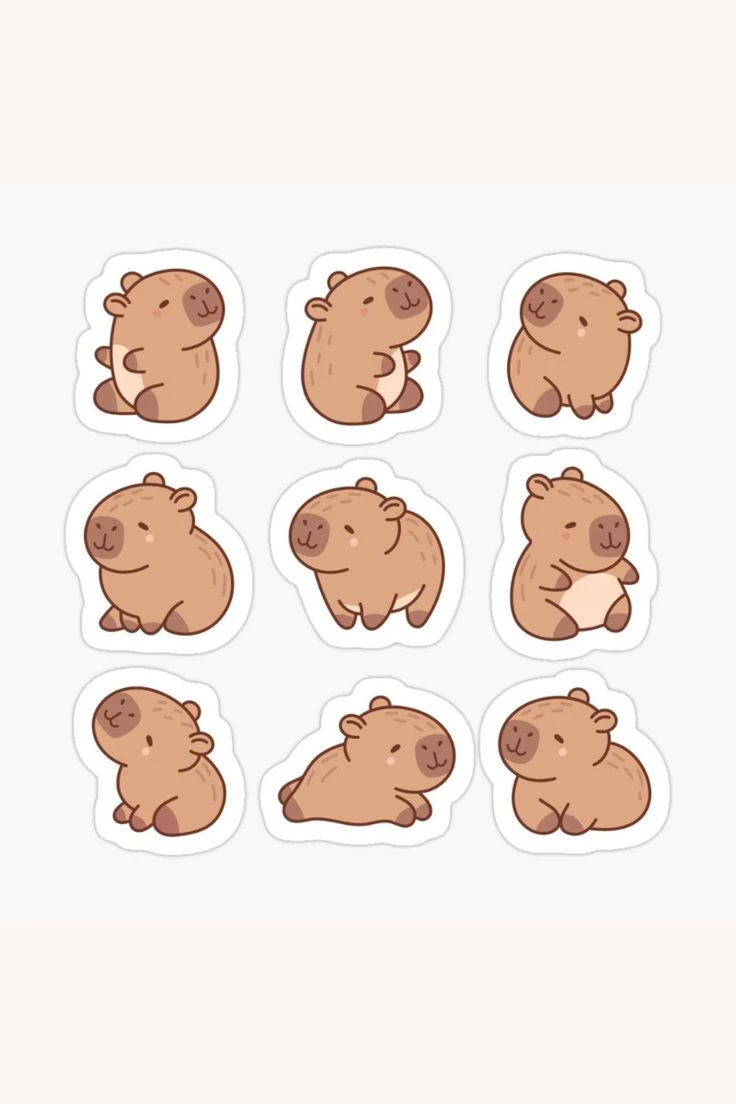 sticker capybara 22