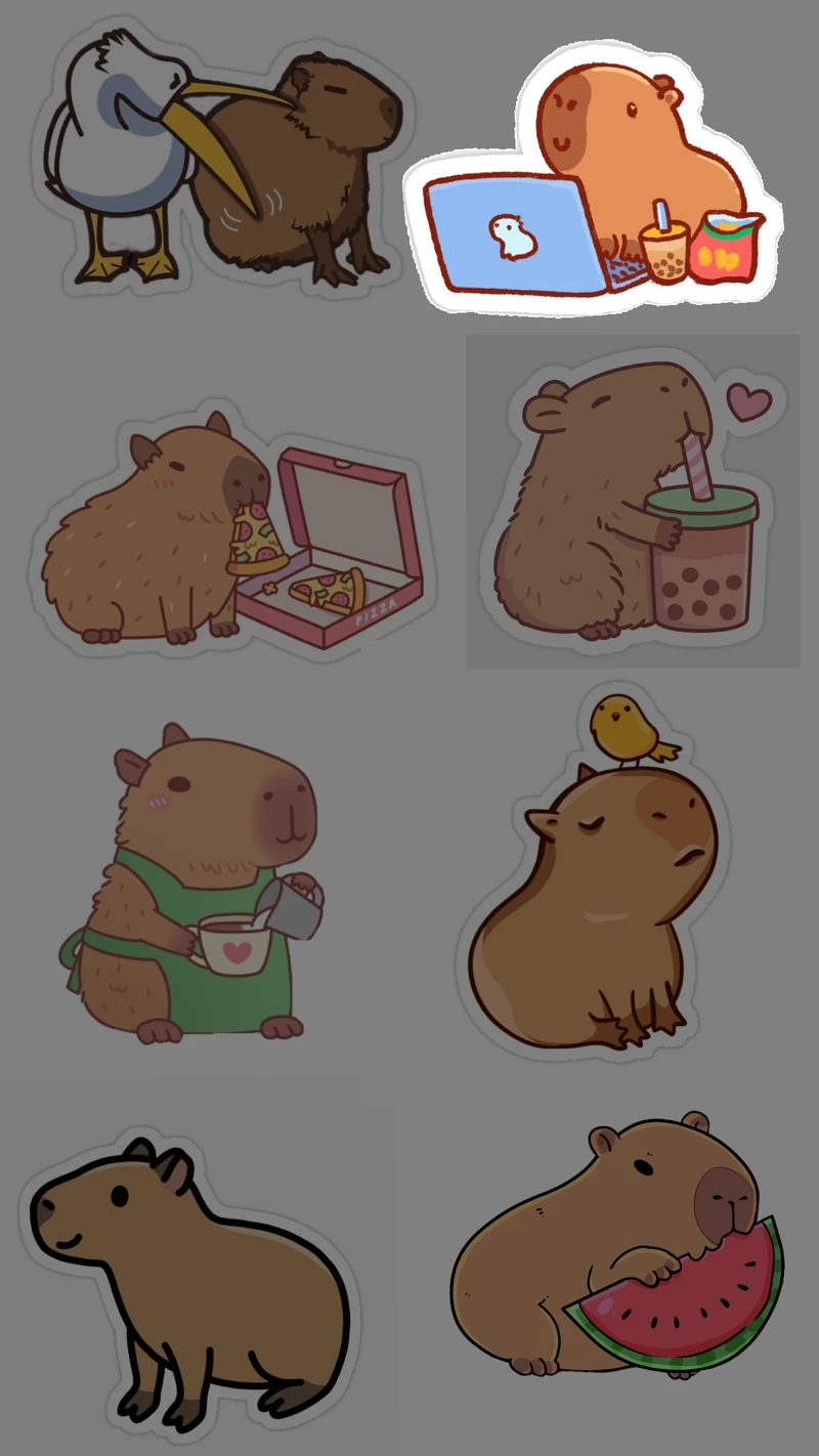 sticker capybara 40