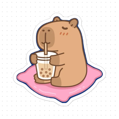 sticker capybara 42