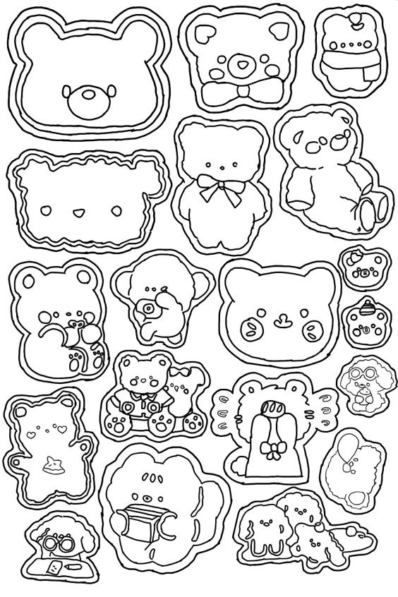 sticker cute không màu 30