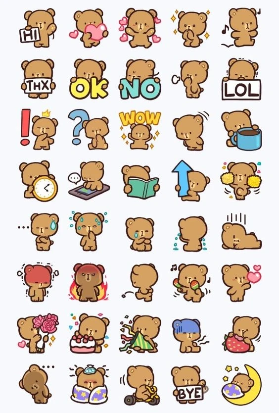 sticker gấu 02