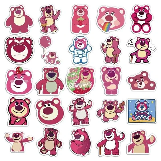 sticker gấu dâu 35