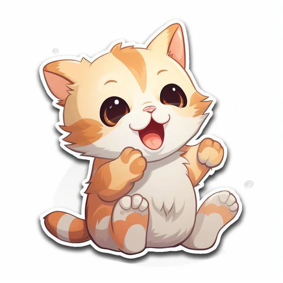 sticker mèo cute 34