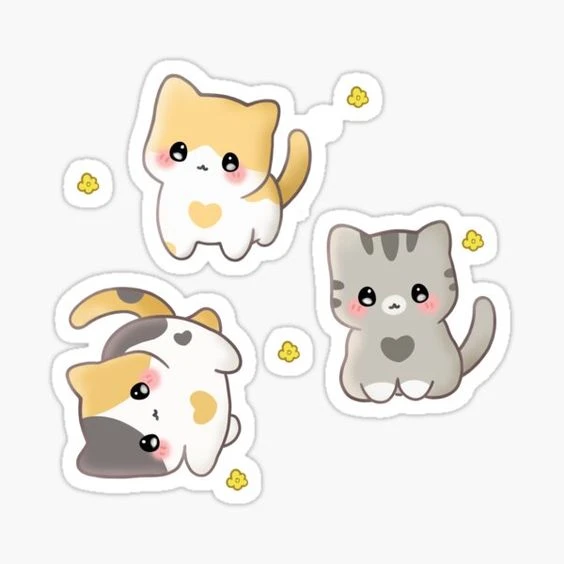 sticker mèo cute 35