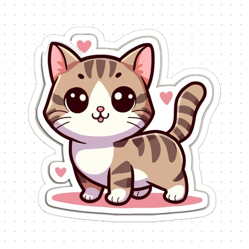 sticker mèo cute 41