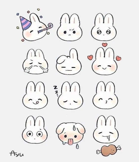 sticker thỏ cute 06