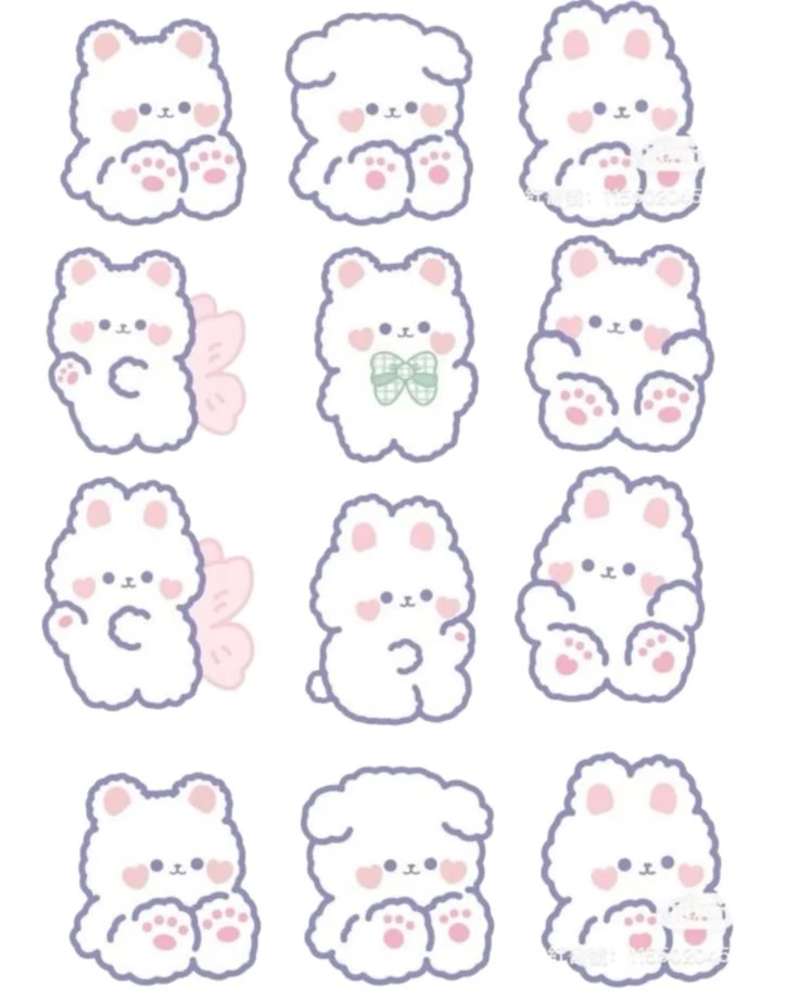 sticker thỏ cute 33